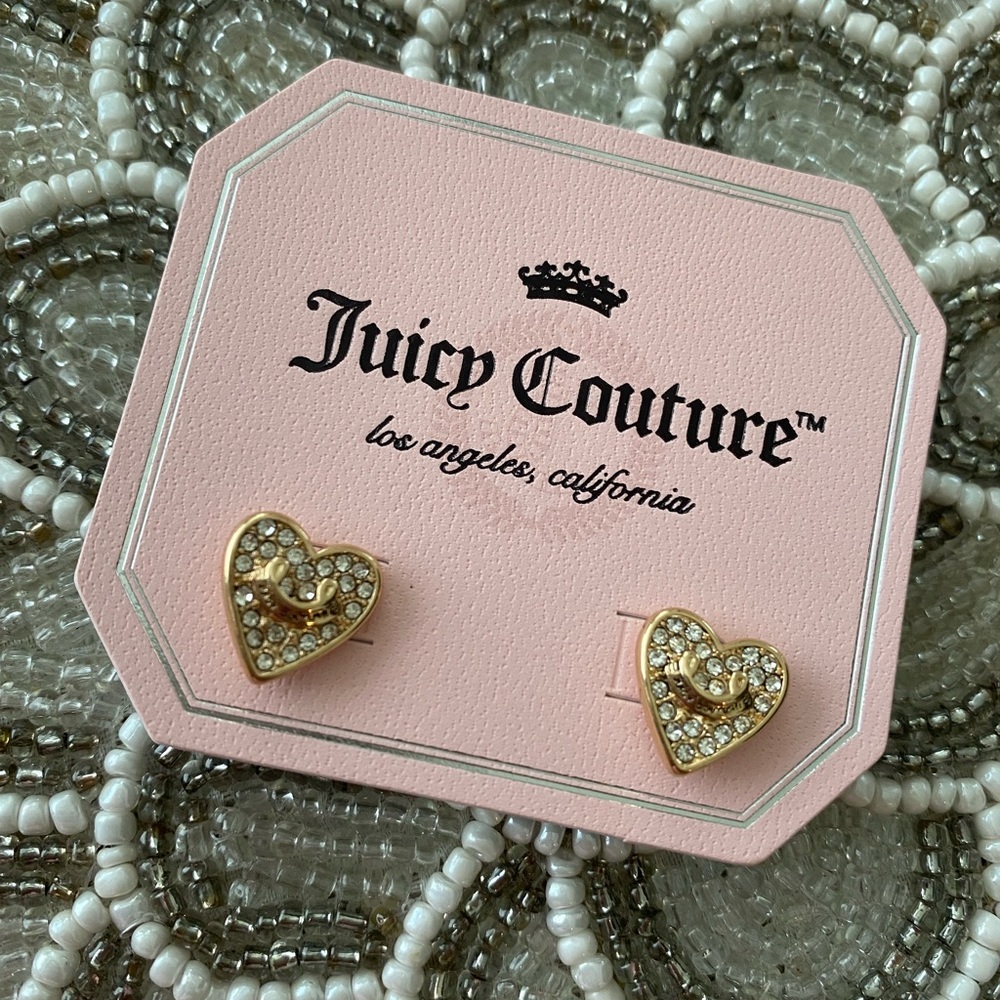Juicy couture heart earrings